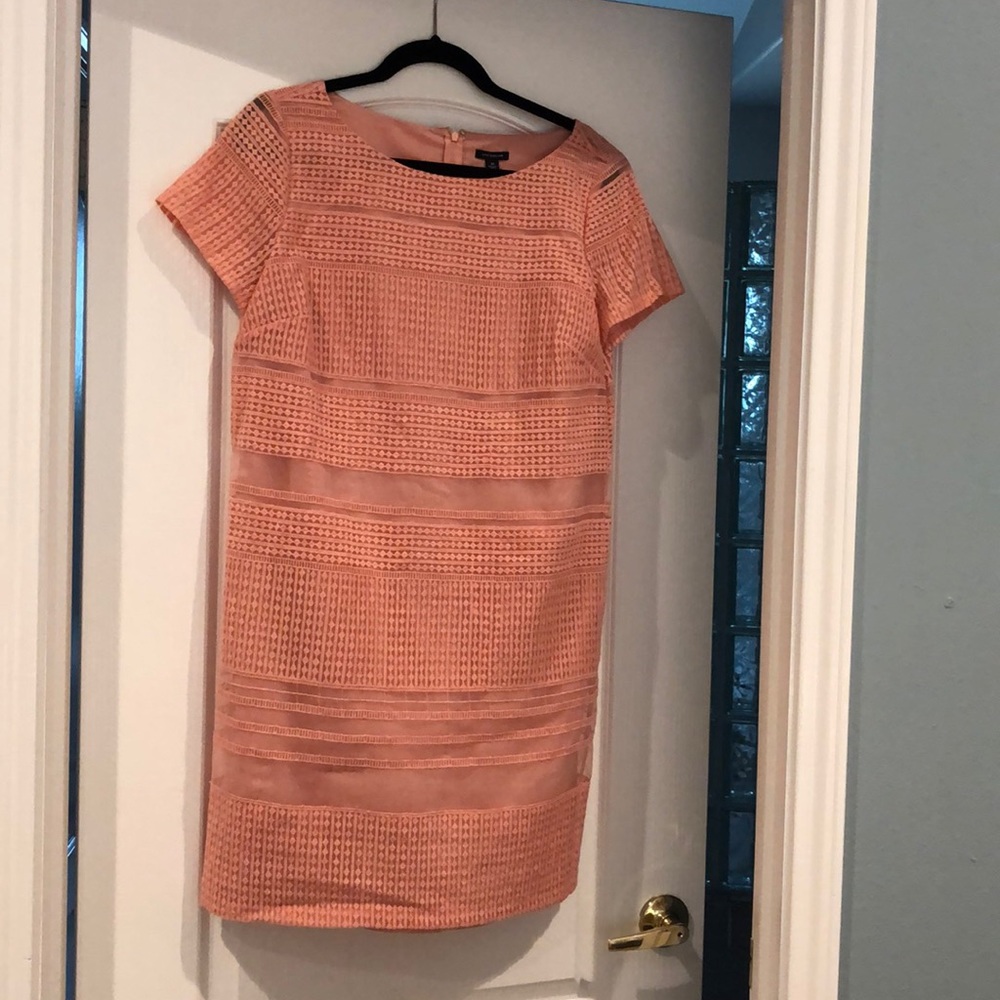 Peach shift dress